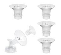4PCS 21mm Flange Inserts Compatible with Momcozy Air 1/W1/M9/M6/M5/S9pro/S12pro/Spectra/Eufy/Medela/Spectra/Elvie/Lansinoh Breast Pump,Reduce 24mm Tunnel Down to Correct Size
