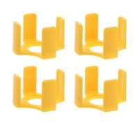 4pcs 22mm Emergency Stop Button Cover Plastic Protective Safety Shield | Yellow Impact-Resistant Guard for Mushroom Head Switches, Automation Equipment and Production Line Controls