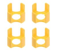 4pcs 22mm Plastic Emergency Stop Button Protector Yellow Safety Guard Cover | Impact-resistant Shield, Quick Attachment, Supports Mushroom Head Switches, Prevents Accidental Activation on Production