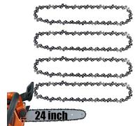 4Pcs 24 inch Chainsaw Chain 3/8" Pitch .050" Gauge 84 Drive Links, Chain Saw Chains Fits for Husqvarna Rancher 460, Chainsaw Blade for Stihl MS 260 MS361, Chain Saw Blade for Poulan Echo Makita, E84