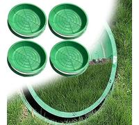 4PCS 24in Round Resin Sewa Basin Covers 4.7in Deep Recessed Planting Pot Lids Invisible Hole Covers for Residential Scenic Areas and Airport Terminals.
