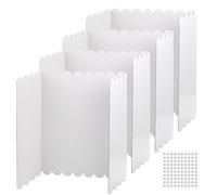 4pcs 24x16 Inch / 61x40.7cm Trifold Poster Boards, with 1 Sheets of Point Glues, White Science Fair Board Presentation Display Board to Display Projects Photos for School Office Fair
