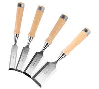 4pcs 25-51mm Carving Chisel Carpenter Tool Flat Woodworking Chisel Set Professional Carving Knife Graver Carving
