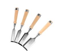 4pcs 25-51mm Carving Chisel Carpenter Tool Flat Woodworking Chisel Set Professional Carving Knifes Graver Carving Wood Tools (Blade Size : 25-32-38-51mm) (25) (25)