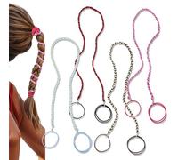 4PCS 25" Rip Tie Hair Ties for Women, No Damage Long Ponytail Holders Colorful Pony Tail Wrap Sports Hair Band Elastic Hair Ties Spiral Hair Tie for Wind Water Swimming