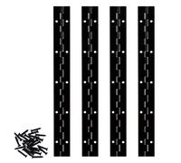 4PCS 25cm Long Black Piano Hinges for Cabinet, Heavy Duty 304 Stainless Steel10 Inch Continuous Hinge for Door, Cabinet, DIY Projects