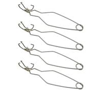 4PCS 25cm Stainless Steel Crucible Tongs, Tongs Melting Dish Holder, Melting Ceramic Crucible Bowl Dish Cup Holder, Tong Holder Clamp Graphite Furnace Plier for Casting Jewelry Making Tool