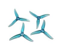 4PCS/2Pairs Hurricane 3520 3.5X2X3 3-Blade PC Propeller For RC FPV Freestyle .5inch Cinewhoop Ducted Drones DIY Parts(Clear Blue)