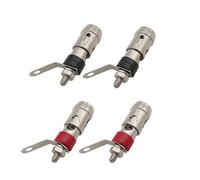 4Pcs/2Pairs Spring Push Type Terminal Connector Binding Post Audio Plug Jack Amplifier Speaker Self Locking Socket 338mm 40mm(Lavender)