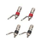 4Pcs/2Pairs Spring Push Type Terminal Connector Binding Post Audio Plug Jack Amplifier Speaker Self Locking Socket 338mm 40mm(Army green)