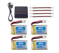 4PCS 3.7V 150mAh Li-ion Battery with 4 in 1 Charger for H36 E010 GoolRC T36 NINHUI NH010 F36 H36 HS210 SANROCK GD65A ATOYX AT-66 Quadcopter RC Drone Battery