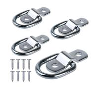 4Pcs 3/8 Steel D-Ring Tie Down Anchor 2400LBS Goods | Tie Down Surface Mount D-Ring for Truck RV ATV Boat Floor Wall Surface Mount