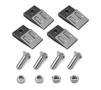 4PCS 3-Point Auger Cutting Edge with Screw Square Hole Fits Heavy Duty Column-Type Hole Digger, Portable Pit Digger, Ground Drill, for Drilling and Installation in Gardens, Agriculture and Industry