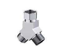 4PCS 3 Way Shower Arm Diverter Valve Component, G1/2" Diverter Valve, Traditional Metal Shower Arm Brass Diverter T-Adapter Valve 3-Way Tee Connector for Handheld Bidet and Sprayer (Style A)