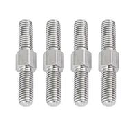 4Pcs 304 Stainless Steel Hex Head Double End Studs Rods, Left/Right Hand Threaded Rod Double End Thread Rod Stud Bolts (M6 x 70mm)