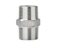4PCS 304 Stainless Steel Hexagonal Pair External Wire Precision Casting External Wire Plumbing Fittings Seamless Water Pipe Joint(201,DN32-1.2INCH_Other)
