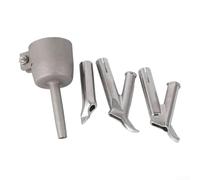 4Pcs 304 Stainless Steel High Speed Welding Nozzles Set With Triangle Round Standard Positioning Tips For Hot Air Plastic PVC PP PE Vinyl