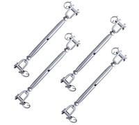 4PCS 316 Stainless Steel Rigging Screw Jaw Closed Body Jaw Turnbuckle Thread 5mm