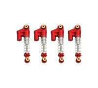 4Pcs 32MM Shock Absorber Aluminum Damper Upgrade Compatible With 1/24 RC Car SCX24 90081 Crawler Universal Fit Aftermarket Replacement(Red)