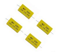 4Pcs 33uF 250V MKP Film Audio Crossover Capacitor, Non-Polar Speaker Component for Home Theater DIY Repair and Sound System Modification(22 µF)