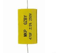 4pcs 33uf 250v Non For Polar Mkp Capacitor For Audio Speaker Crossover Stable For Frequency Division Low Distortion Home Theater Diy Repair Project Yellow Case(47 µF)