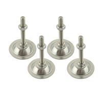 4pcs 38mm Base Adjustable Foot Cups, M8x60/M8x80/M8x100mm Furniture/Pipe Rack/Machine Tool Threaded Metal Furniture Table Leg Leveling Device(M10x60mm)