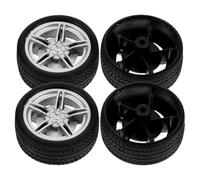 4pcs 38mm Rubber Toy Car Wheels, Rc Car Accessories for Diy Crafts, Easy to Install, Ideal for Educational Model Vehicles