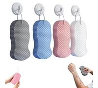 4PCS 3D Exfoliating Bath Sponge, Super Soft Reusable Handheld Shower Brush - Gently Remove Dead Skin for Adults, Women, Men & Children, Skin-Friendly, No Silicone Net.