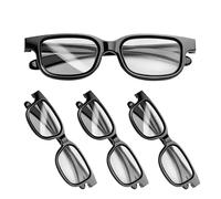 4Pcs 3D Glasses, 3D Glasses for Cinema, Black Universal 3d Sunglasses for Adults Home Cinema Theater TV Game 3d Print Magazines Comic Books, Light Simple Design