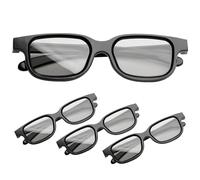 4Pcs 3D Glasses for Cinema, Black Universal 3D Glasses Passive 3D Glasses 3D TV Glasses 3D Sunglasses for Childrens Adults Home Cinema Theater TV Game 3d Print Anaglyph Photos (4Black)