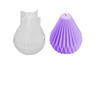 4PCS 3D Pear Candle Silicone Mould Scented Casting Mold Handmade Soap Making Wax DIY Handcraft Home Art Decoration for Home Decor(White03)
