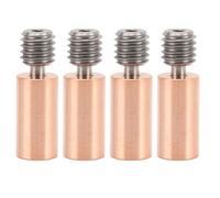 4pcs 3D Printer All Metal Heatbreak, Copper Alloy Extruder Throat Tube Replacement for 3D Printer Accessories, High - Temperature Resistance with Efficient Heat Dissipation for Smo (for Sidewinder X1)