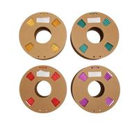 4Pcs 3D Printer Filament Dual Color PLA, 175mm. 3D Printing Filament, PLA Material with Printing, 200 to 220 Celsius for 3D Refilling Replacement, Black Red,