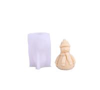 4PCS 3D Scarf Snowman Silicone Mold DIY Christmas Candle Soap Plaster Crafts Resin Clay Molds Making Tool for Handmade(White01)