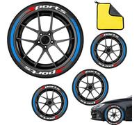 4PCS 3D Tire Lettering Stickers - Thickened Wheel Sidewall Decals for Cars & Motorcycles, Waterproof Universal Wheel Decals, DIY Rim Exterior Decoration for SUV Sedan Truck Rim Decor (E-4 Pcs)