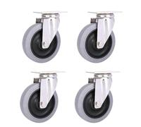 4Pcs 3Inch Heavy Duty Rubber Swivel CastersSilent Furniture Wheels for Smooth Mobility Ideal for Home & Office Trolleys Easy Glide Movement Durable and Sturdy