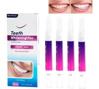 4Pcs 3ml Teeth Whitening Pen & Gel Kit,Fast & Gentle Smile Brightening,Instant Tooth Whitening Paint for Coffee & Tea Stain Removal