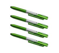 4Pcs 4 in 1 Touch Screens 1.0mm Point Ball Point Pen Retractable LED Light Writing Pen Ballpoint Pens with Styluses Tip Styluses Tip Ballpoint Pens