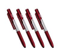 4Pcs 4 in 1 Touch Screens 1.0mm Point Ball Point Pen Retractable LED Light Writing Pen Ballpoint Pens with Styluses Tip Styluses Tip Ballpoint Pens