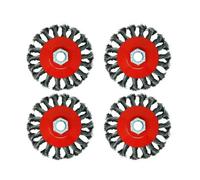 4Pcs 4" Twist Knot Wire Wheel 100mm Brush For Angle Grinder Rust Remove Scrub Uk