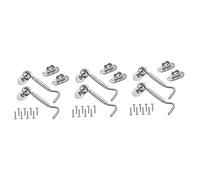 4pcs 4 Window Hook Door Chain Lock Heavy Duty Stainless Steel s Hooks Locks Barn Gate Swivel Privacy Hardware Cabin(Silverx2pcs,11X3CM)