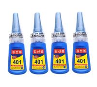 4pcs 401 Glue, High Strength 401 Nail Glue Fast Drying, Low Whitening, Multi-Purpose Bonding Solution Liquid Adhesive for Metal, Plastic & Jewelry(20ml)..