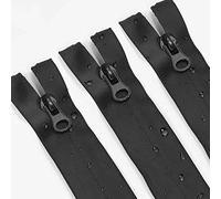 4pcs 40inch Waterproof Zippers Black #5 Nylon Separating Invisible Waterproof Zippers for Sewing Jacket,Outdoor Gear,Raincoat,Down Coats,ski Suit,Tent,Backpacks,Clothes 100cm(40")