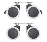 4Pcs 40mm 1.5 Inch Universal Mute Chair Wheel Furniture Wheels Caster Swivel Castor Replace Heavy Duty Rollers Casters(White)