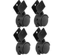 4pcs 40mm Replacement Swivel Casters Furniture Office Chair Baby Crib Sofa Brake Plastic Rolling Roller Wheels Caster Heavy Duty