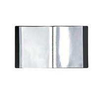 4PCS 40Pockets A6 Folder Book with Plastic Sleeves,Presentation for Silk Screen Stencil for Polymer Clay Storage Booklet Stamp for Office(Black)