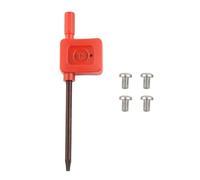 4pcs 416 Stainless Steel Handle Grip Screws with T8 For Torx Key for 1911 Model Replacement Hardware Parts Pack (White)