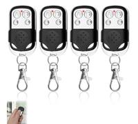 4PCS 433.92 MHz Universal Garage Door Remote Control, Wireless Automatic Gate Remote Control with Slide Cover, 4 Button Copy Remotes Compatible with Garage Door Roller Shutter Car Security System ABCD