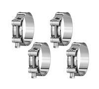 4Pcs 48-51mm T Bolt Hose Clamps, Adjustable Exhaust Pipe Clamp Set 304 Stainless Steel Heavy Duty Tube Clamps 22mm Band Width Hose Clips for Hose Exhaust Water Gas Pipe Tube Attachment