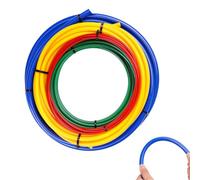 4pcs 4M Conditioning Copper Tubing Pipe Extension Kit, 1/4" 1/2" 3/8" 5/8" Built-in Copper Tube Bending Strip for Air Conditioner & Refrigerator Repair, PE Plastic Protector Prevents Kinks & Cracks
